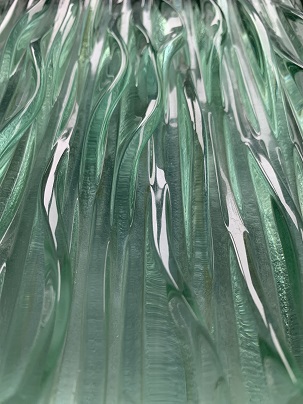 a close up of a glass surface
